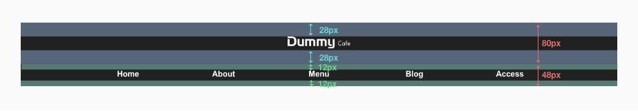 ヘッダーの完成イメージ