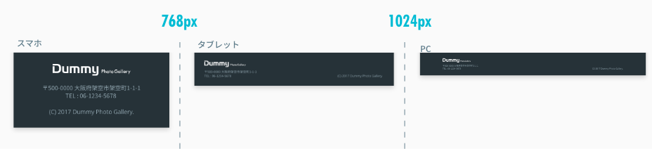 フッターのデザイン